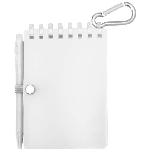 Ensemble carnet souple d’extérieur recyclé et stylo bille (encre noire) Lig Mini – Image 3