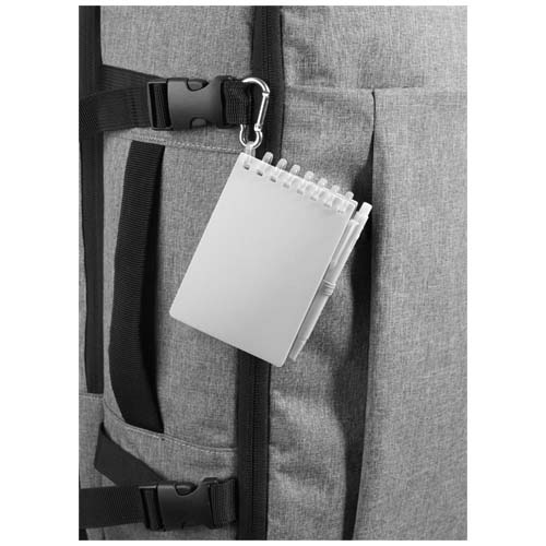 Ensemble carnet souple d’extérieur recyclé et stylo bille (encre noire) Lig Mini – Image 6