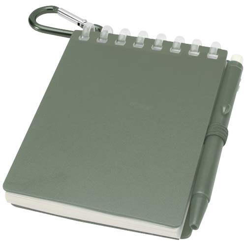 Ensemble carnet souple d’extérieur recyclé et stylo bille (encre noire) Lig Mini – Image 11