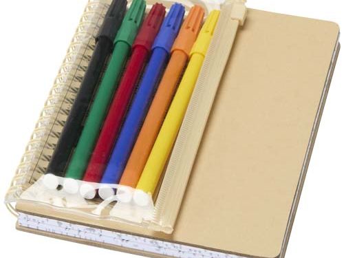 Cahier à couverture rigide Squiggle B6 et lot de marqueurs