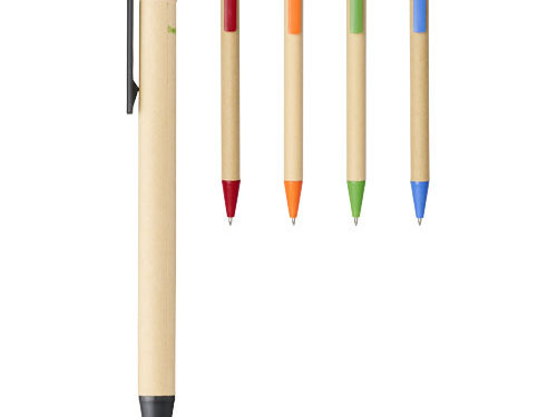 Stylo bille en carton recyclé et plastique de maïs Berk (encre noire)