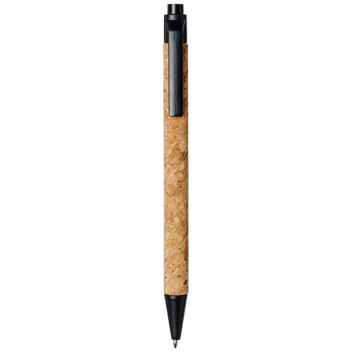 Stylo bille Midar en liège et paille de blé (encre noire) – Image 2