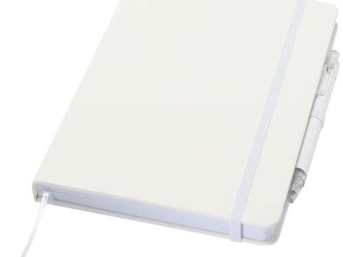 Ensemble comprenant un cahier en papier recyclé Spectrum A5 et un stylo à bille