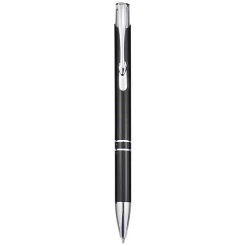 Stylo bille rétractable en aluminium Moneta (encre noire) – Image 2