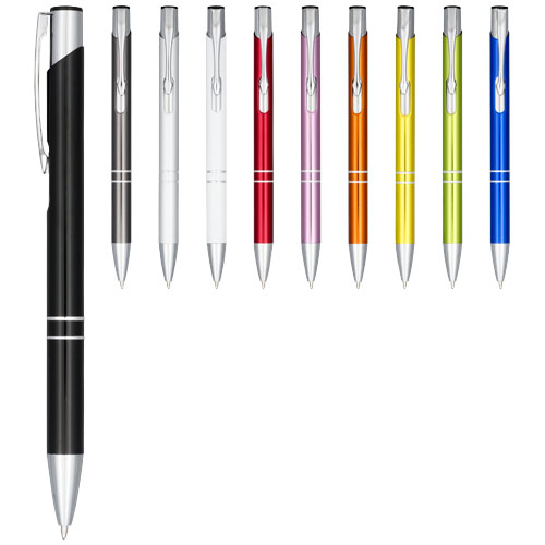 Stylo bille rétractable en aluminium anodisé Moneta (encre noire) – Image 8
