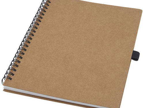 Carnet Cobble A5 à spirales en carton recyclé avec papier de pierre