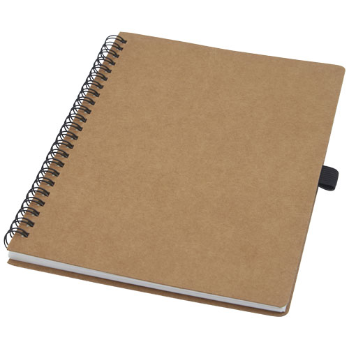 Carnet Cobble A5 à spirales en carton recyclé avec papier de pierre