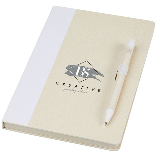 Ensemble carnet de notes format A5 et stylo bille, à partir de briques de lait recyclées, Dairy Dream – Image 4