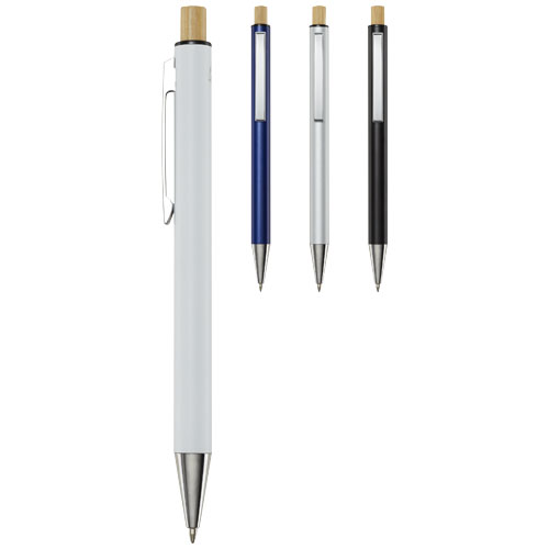 Stylo bille en aluminium recyclé Cyrus (encre bleue) – Image 4