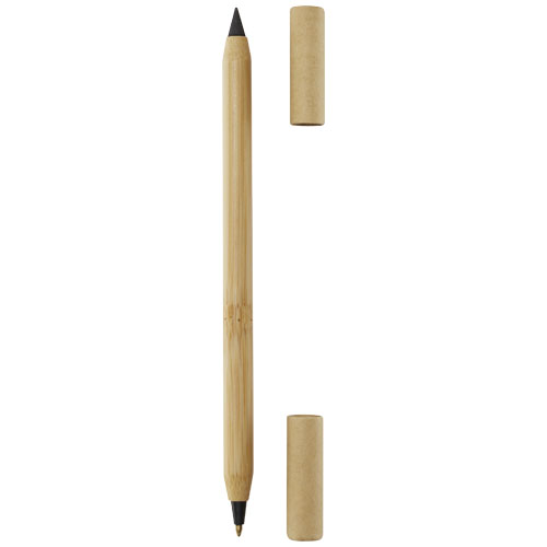 Stylo duo en bambou Samambu (encre bleue) – Image 2
