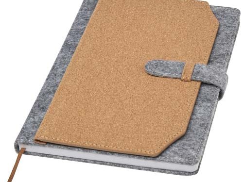 Carnet A5 Viviana en feutrine recyclée et liège