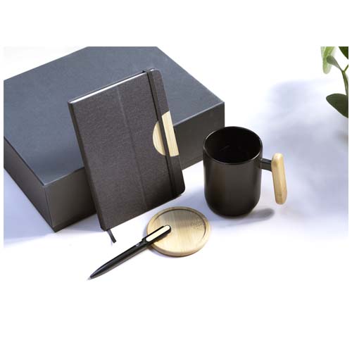 Coffret cadeau Laura avec carnet à couverture rigide A5 et stylo bille (encre noire) – Image 7