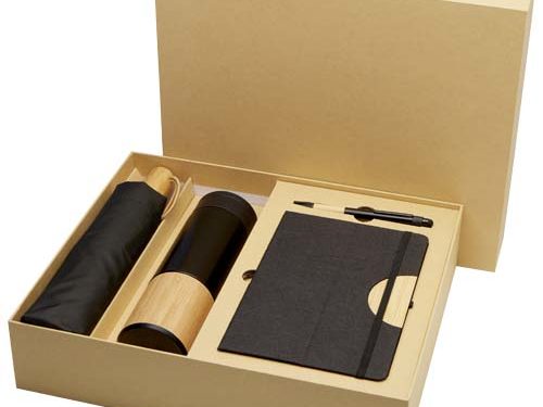 Coffret cadeau Carmen avec carnet à couverture rigide A5 et stylo bille (encre noire)