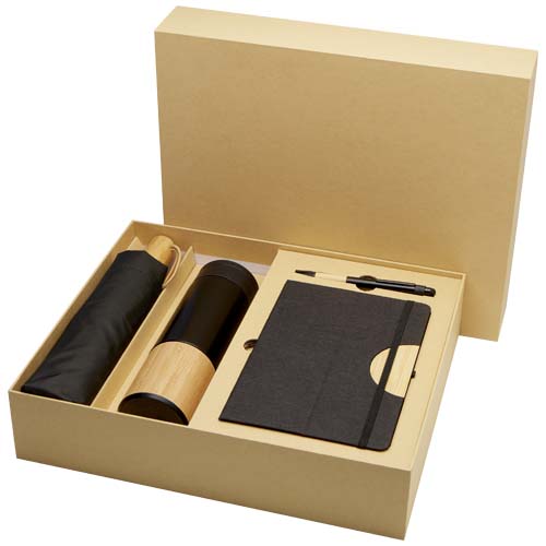 Coffret cadeau Carmen avec carnet à couverture rigide A5 et stylo bille (encre noire)