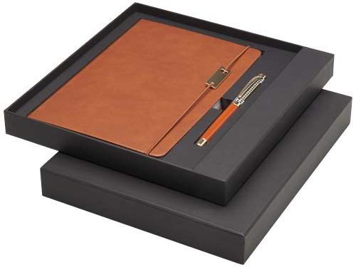 Ensemble Legato comprenant carnet A5, stylo bille et stylo roller (encre bleue)