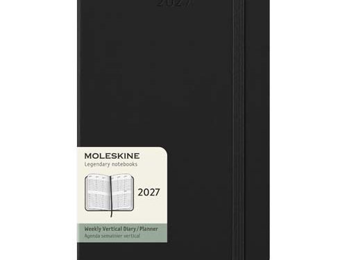 Agenda L vertical 12 mois Moleskine à couverture rigide