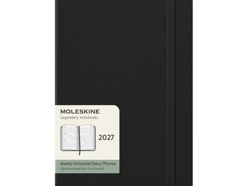Agenda L hebdomadaire horizontal 12 mois Moleskine à couverture rigide