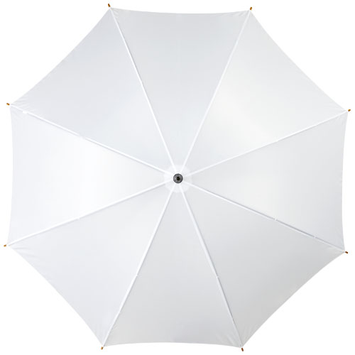 Parapluie 23" à ouverture automatique, poignée et mât en bois – Image 2
