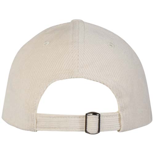 Casquette 6 panneaux de 280 g/m² Hutton en velours côtelé recyclé – Image 3