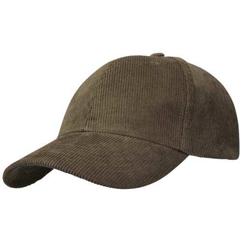 Casquette 6 panneaux de 280 g/m² Hutton en velours côtelé recyclé – Image 6