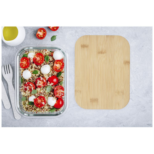 Boîte repas Roby en verre avec couvercle en bambou 1000 ml – Image 6
