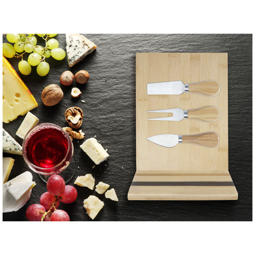 Plateau à fromage et accessoires magnétiques Mancheg en bambou – Image 7