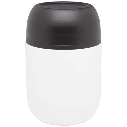 Boîte-repas Supo en acier inoxydable recyclé à double paroi de 480 ml avec cuillère pliable