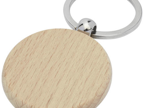 Porte-clés rond Giovanni en bois de hêtre