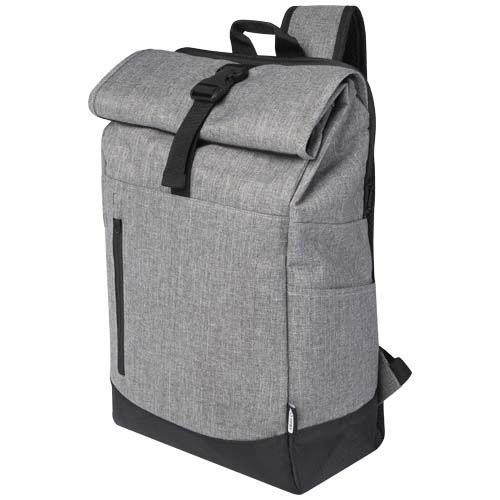 Sac à dos Libra recyclé GRS avec rabat enroulable pour ordinateur portable de 15,6" 12L – Image 6