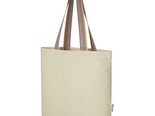 Sac shopping Rainbow de 5 l en coton recyclé 180 g/m²