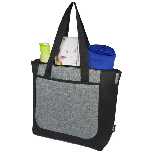 Sac shopping Reclaim recyclé GRS bicolore à fermeture éclair de 15 L – Image 5