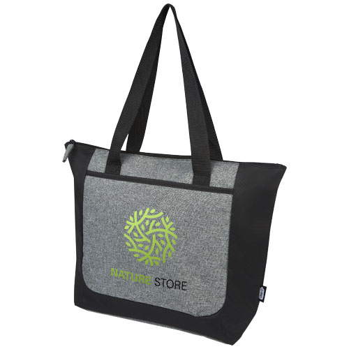 Sac shopping Reclaim recyclé GRS bicolore à fermeture éclair de 15 L – Image 4