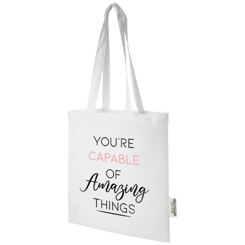 Sac shopping Madras en coton certifié GRS de 140 g/m2 de 7 L – Image 3