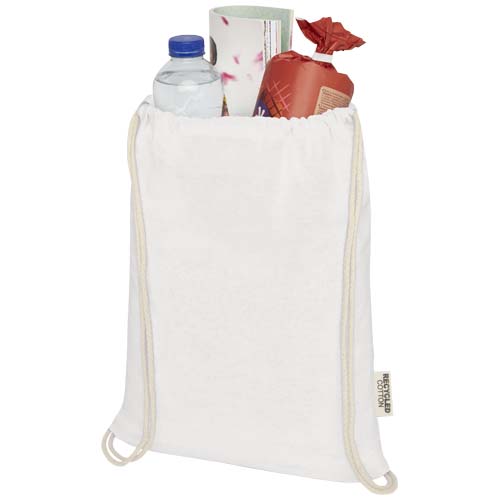 Sac avec cordon Oregon en coton recyclé 140 g/m² certifié GRS – Image 3