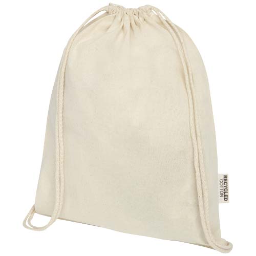 Sac avec cordon Oregon en coton recyclé 140 g/m² certifié GRS – Image 7