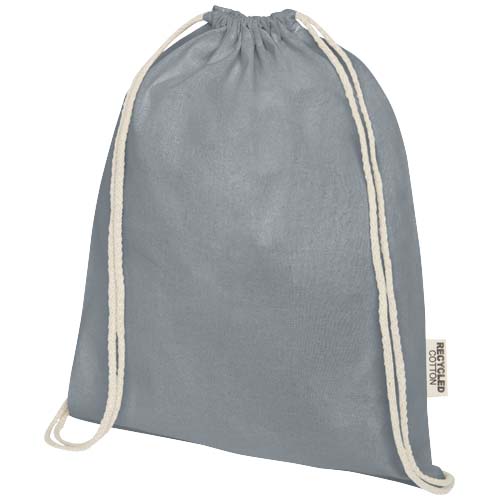 Sac avec cordon Oregon en coton recyclé 140 g/m² certifié GRS – Image 10
