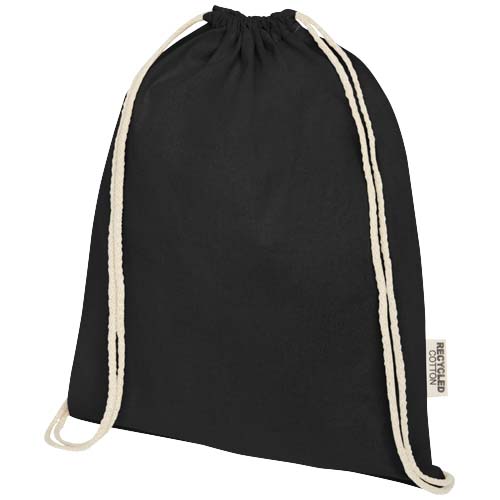 Sac avec cordon Oregon en coton recyclé 140 g/m² certifié GRS – Image 11