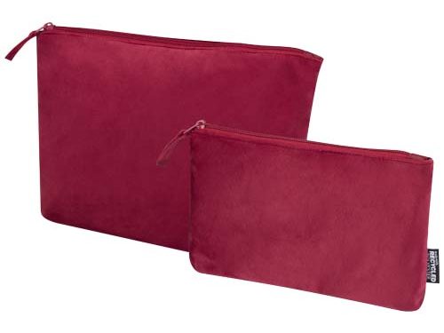Set de trousses de toilette en velvet gomme recyclées GRS Swift