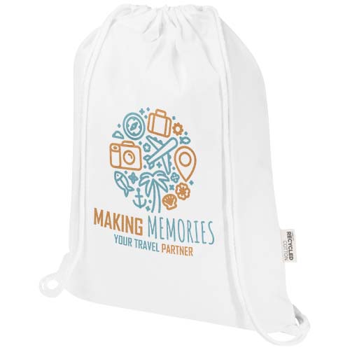Sac Peru Blend de 5 L avec cordon en coton recyclé 180 g/m2 certifié GRS – Image 3