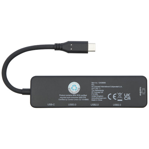 Adaptateur multimédia en plastique recyclé Loop RCS USB 2.0-3.0 avec port HDMI – Image 3