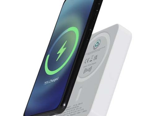 Batterie de secours Acrab magnétique sans fil de 10 000 mAh et 15 W avec PD de 20 W - fabriquée en plastique recyclé