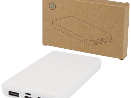 Batterie de secours Intan de 10 000 mAh et 10 W en plastique recyclé