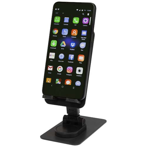 Support de téléphone Alhena pliable en plastique recyclé avec support de bureau en métal – Image 5