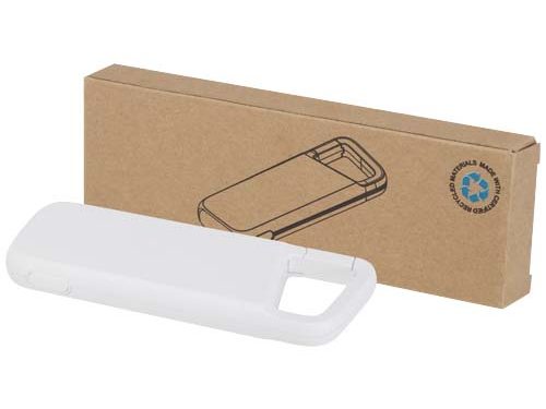 Batterie externe Alkes de 5 000 mAh et 12 W en plastique recyclé résistante à l’eau avec mousqueton