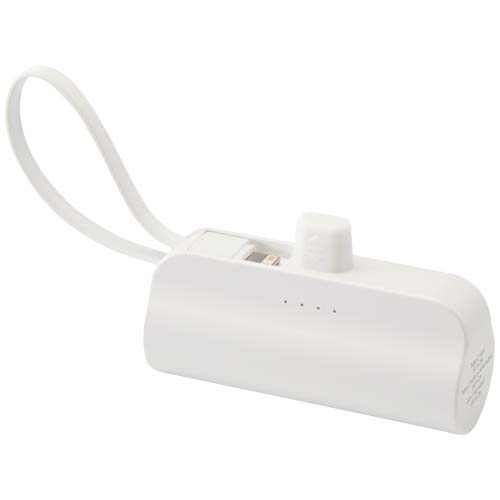 Batterie de secours Alnair Type-C de5 000 mAh et 10 W en plastique recyclé avec support de retournement intégré et câble 2 en – Image 4