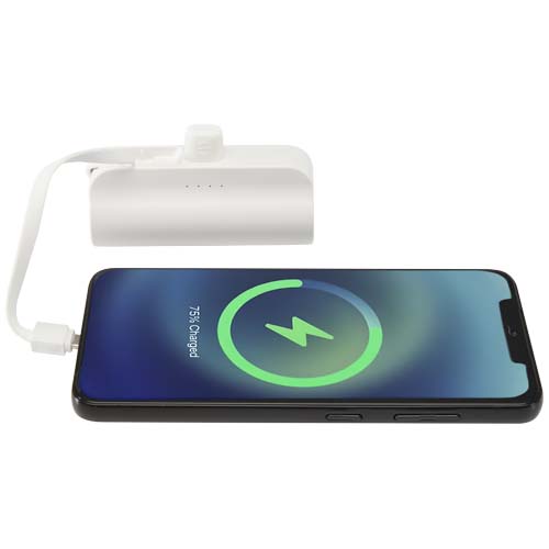Batterie de secours Alnair Type-C de5 000 mAh et 10 W en plastique recyclé avec support de retournement intégré et câble 2 en – Image 6
