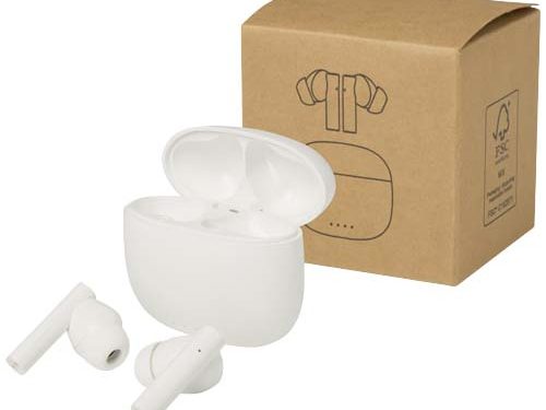 Oreillette Bluetooth® True Wireless Alterf en plastique recyclé avec embouts en silicone