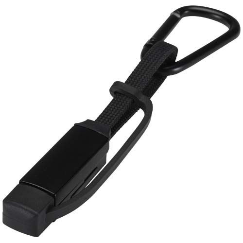 Câble de recharge Algieba 65 W 3-en-1 en aluminium recyclé avec mousqueton – Image 4