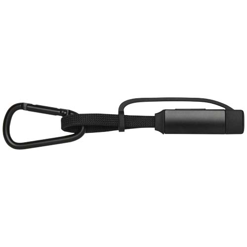 Câble de recharge Algieba 65 W 3-en-1 en aluminium recyclé avec mousqueton – Image 2