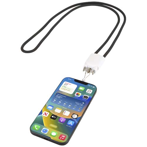 Câble de recharge Ion 65 W 5-en-1 avec lanière en plastique recyclé – Image 5
